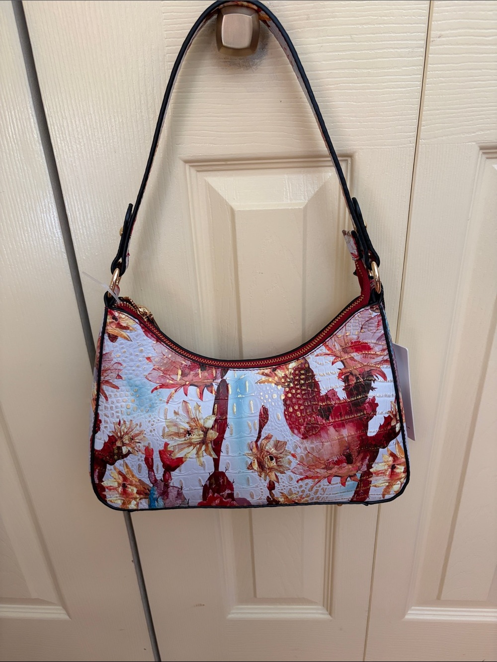 Floral Print Mini Shoulder Bag in Multicolor